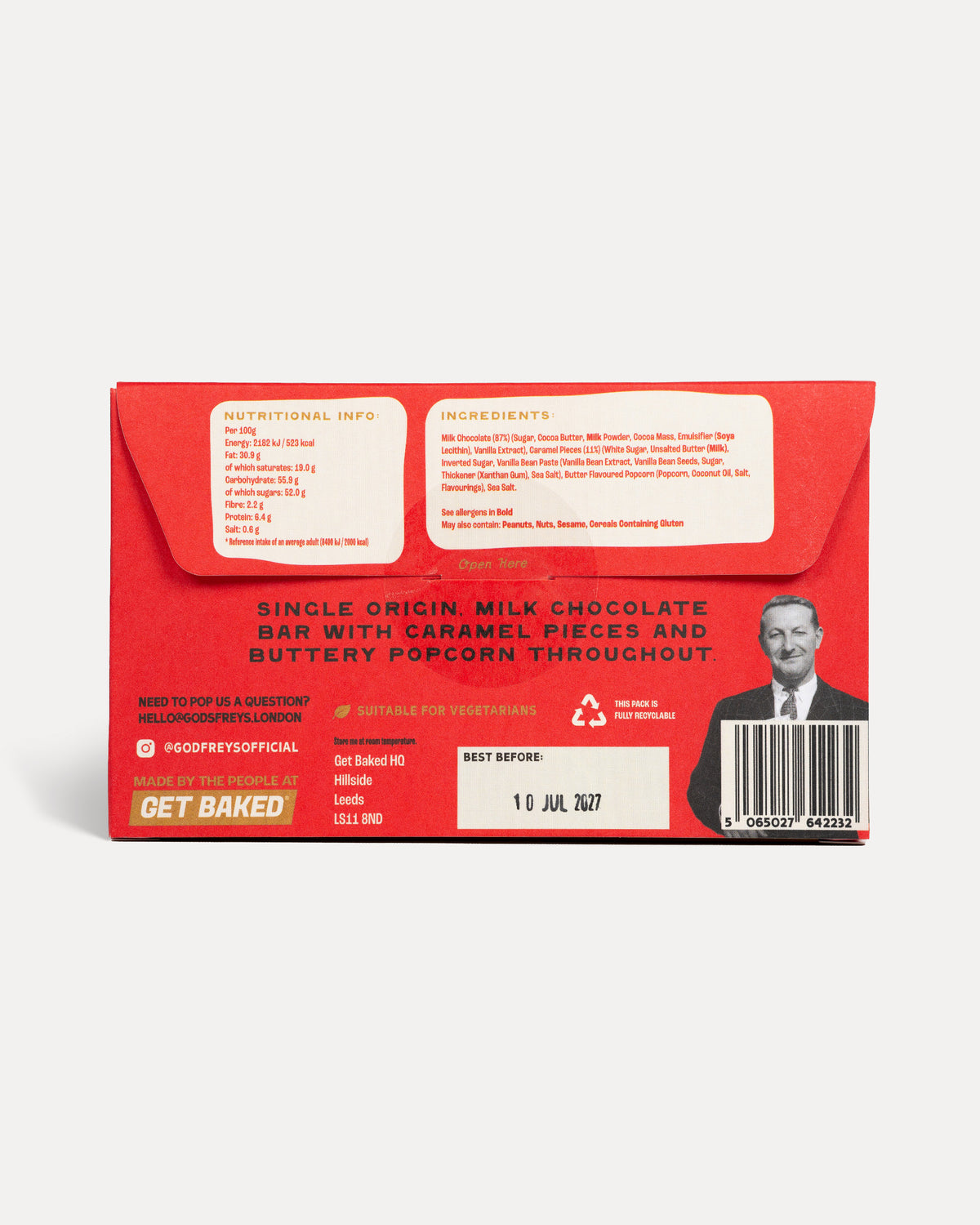 Godfrey's® Caramel Corn Chocolate Bar - August Pre-Order