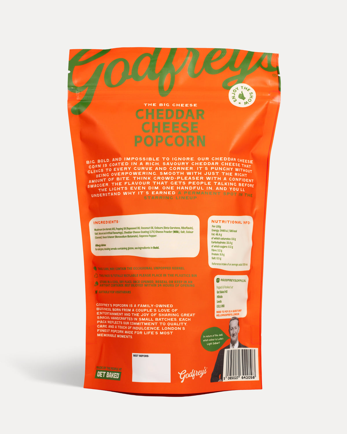 Godfrey's® Cheddar Cheese Popcorn - August Pre-Order
