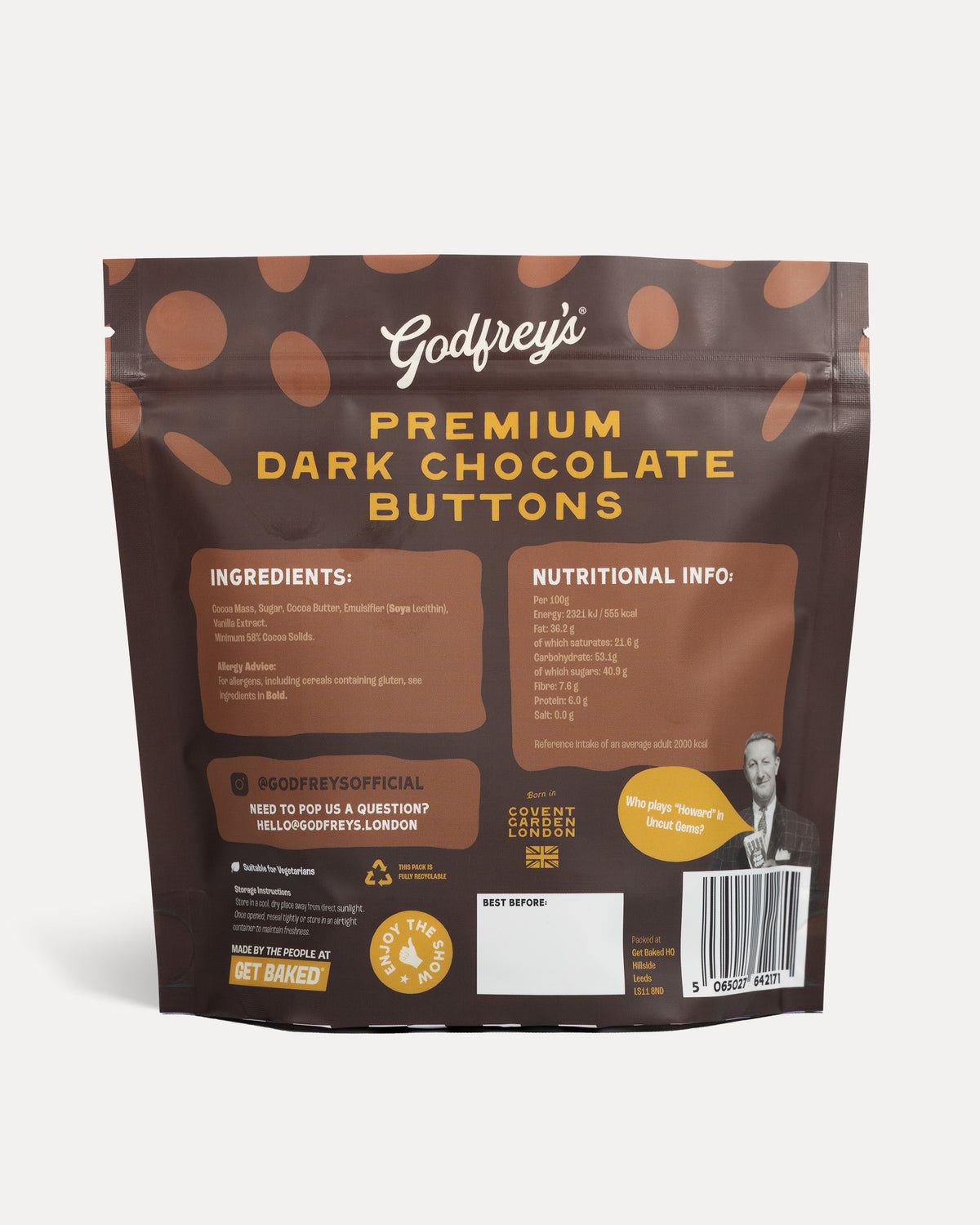 Godfrey's® Dark Chocolate Buttons - August Pre-Order