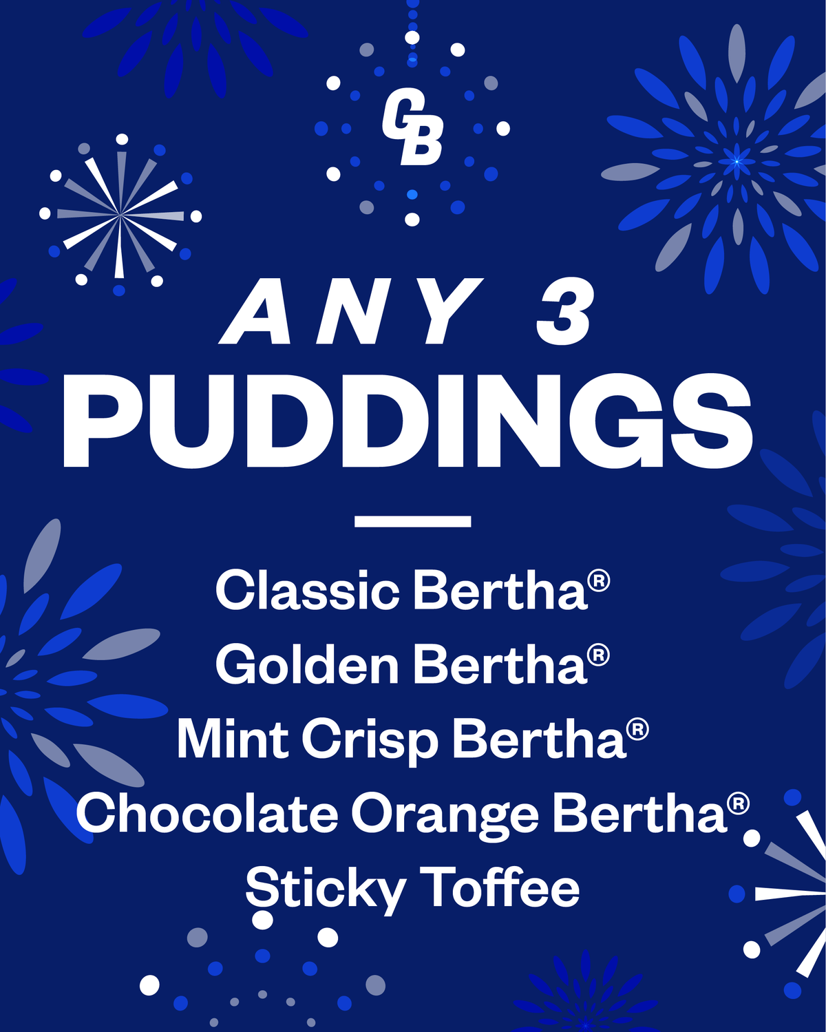 Any 3 Puddings - New Years Delivery