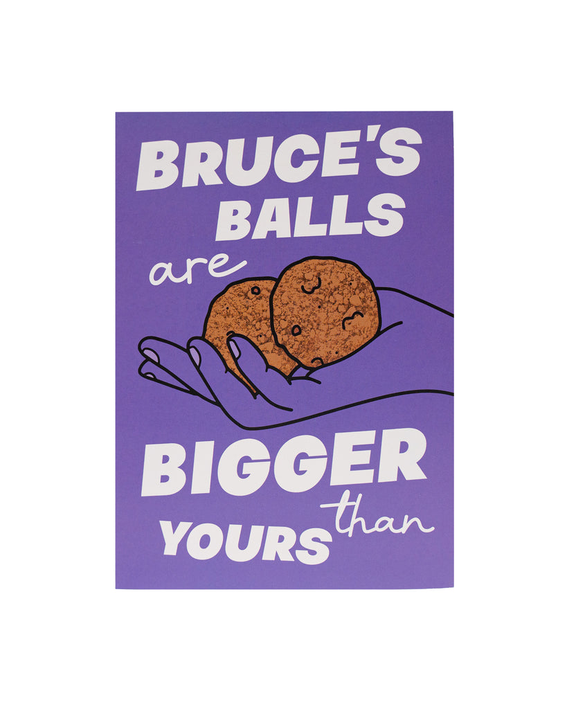 Bruce's Balls Card - GET BAKED