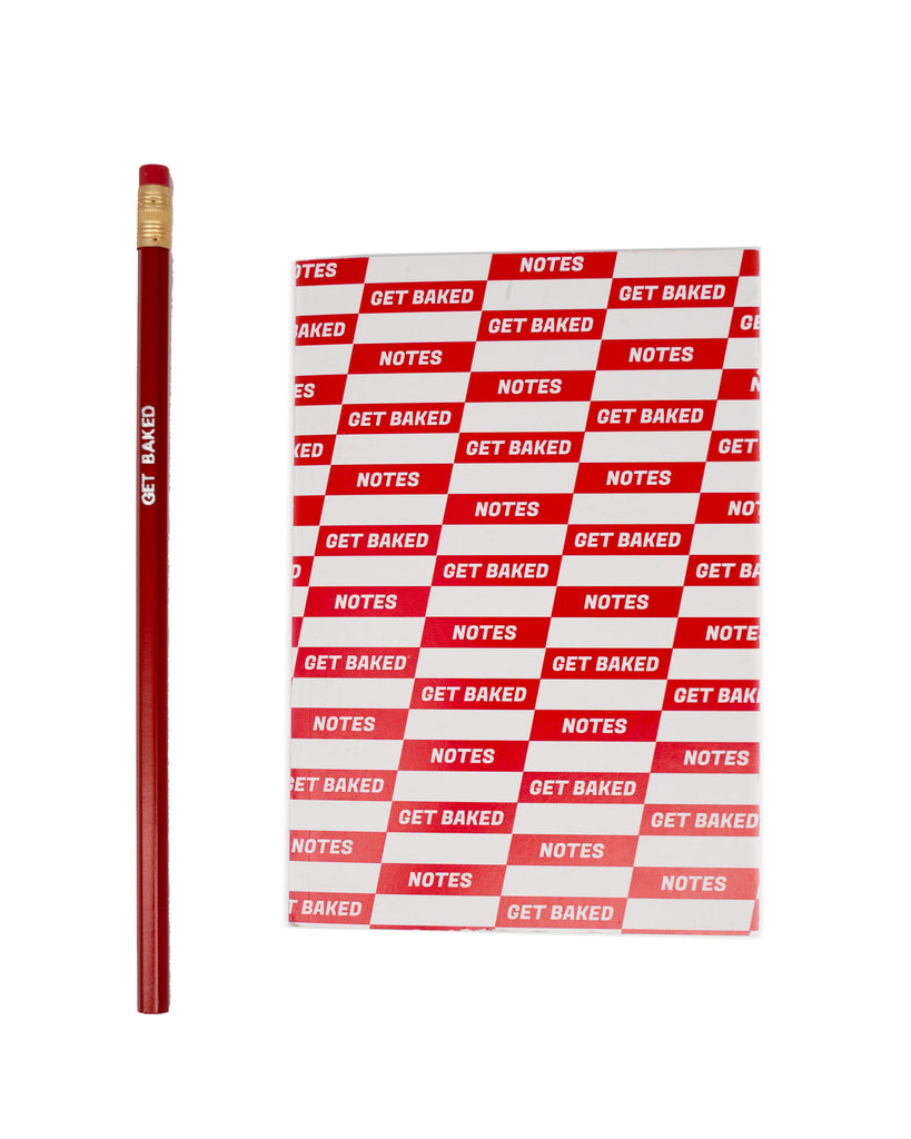 Get Baked Lined A5 Notebook & Red Pencil